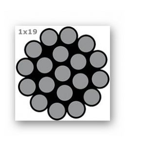 1 x 19 stainless steel wire rope