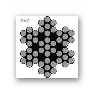 Stainless Steel Wire Ropes 7 x 7 construction