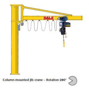 Donati CBE Free Standing Jib Cranes H version - Motorised arm overbraced version upto 2,000 kg cap
