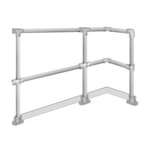 Mezzanine deck mounted handrail - galvanised