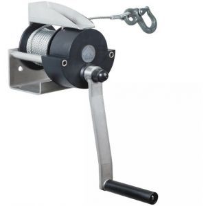 Haacon 'Tango' Wall  or base mounted hand winch - Plated or Stainless  Finish 300 - 500 kg cap.