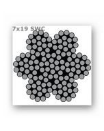 Galvanised steel wire ropes  7 x 19 construction (IWRC)