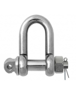 AISI 316 STAINLESS STEEL DEE SHACKLE - SAFETY PIN - TESTED
