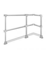 Mezzanine deck mounted handrail - galvanised