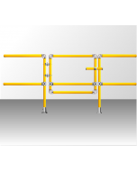 Self-closing safety gate in yellow tube