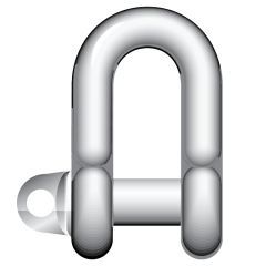 Large Dee Shackle - Galvanised with Type A Screw Pin collar ( BS3032 - Table 2 - 1958 )