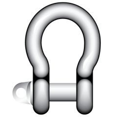 Small Bow Shackle - Galvanised with Type A Screw Pin collar - BS3032 - Table 4 - 1958 )