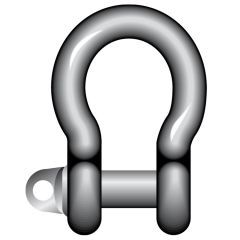 Small Bow Shackle - Self Colour with Type A Screw Pin collar - BS3032 - Table 4 - 1958 )