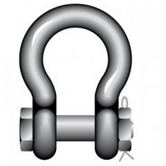 Large Bow Shackle - Self Colour with Type E Bolt & Nut Pin collar ( BS3032 - Table 3 - 1958 )