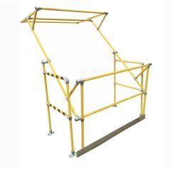 Atlas Standard Mezzanine Pallet Gate 1500mm Yellow Coated Tube