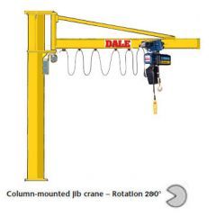 Donati CBE Free Standing Jib Cranes H version - Motorised arm overbraced version upto 2,000 kg cap