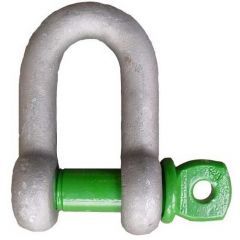 Green Pin Alloy Steel Dee Shackles to EN 13889 & US Fed Spec RR-C-271, Type IVB Class 2, Grade A - with Screw Pin