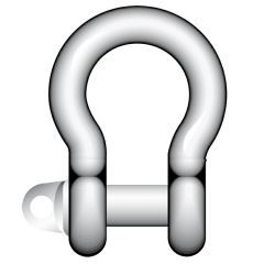 Large Bow Shackle - Galvanised with Type A Screw Pin collar - BS3032 - Table 3 - 1958 )