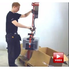 Lifts All Lifter for Handling and Packing Products into Boxes