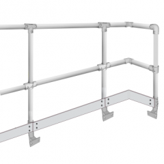 C42 42.4 mm dia. Mezzanine Side Mounted Handrail kits to BS EN ISO 14122-3:2016 Galvanised