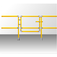 Self-closing safety gate in yellow tube