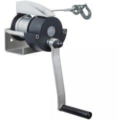 Haacon 'Tango' Wall or base mounted hand winch - Plated or Stainless Finish 300 - 500 kg cap.
