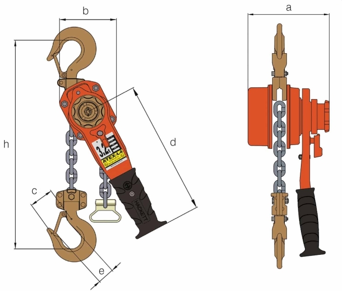 ATEX-L4 lever hoist config ATEX-L4 lever hoist config