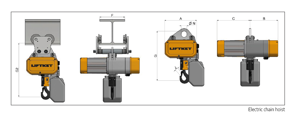 Hoist dimensions key