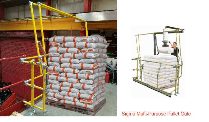 Pallet gate for vacuum lifting hoist