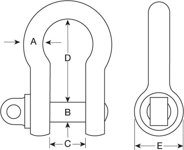 bow shackle diagram