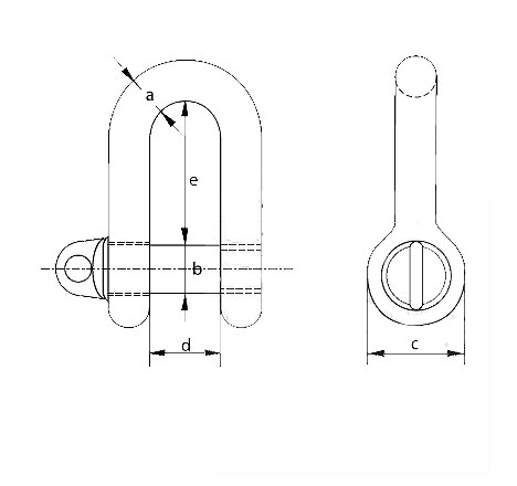 large dee shackle diagram
