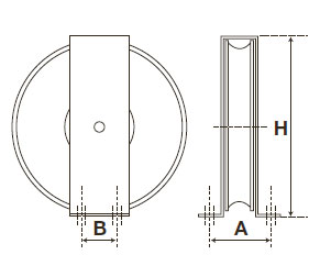 Polyamide wire rope pulley with bracket