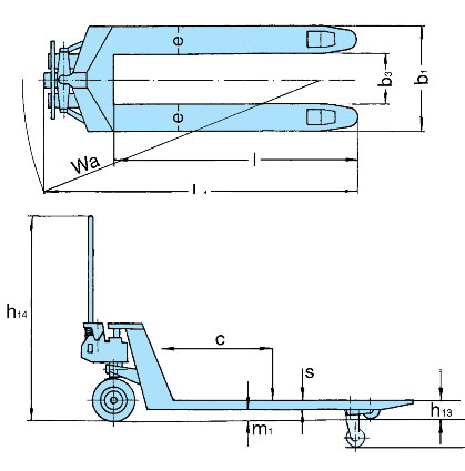 silverline standard pallet truck diagram